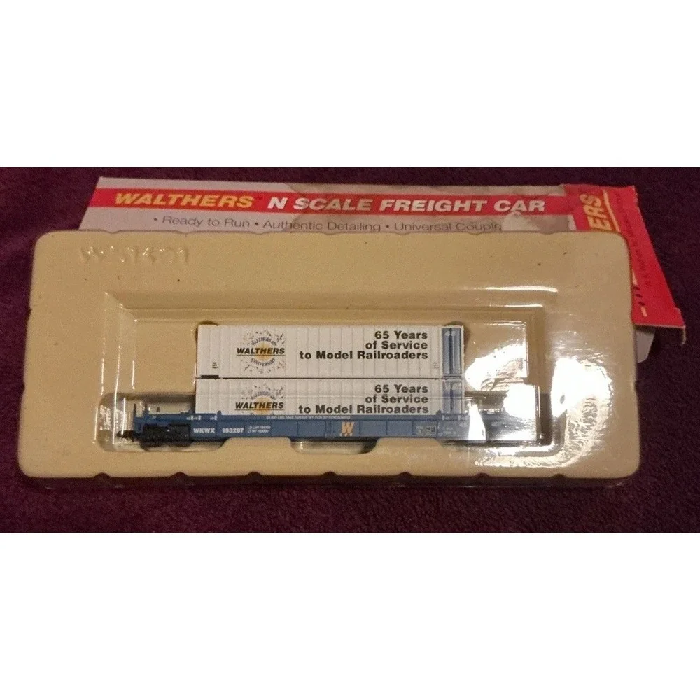 Walthers N Scale 949-2 SA Double Stack Container‎ Flat Car 193297